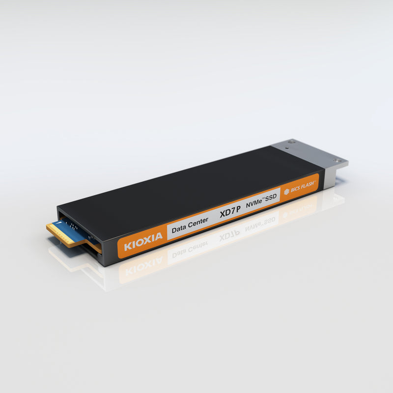 KIOXIA XD8 (E1.S 9.5 مم) - SSD بسعة 7.68 تيرابايت مع قراءة مكثفة 1 DWPD PCIe 5.0